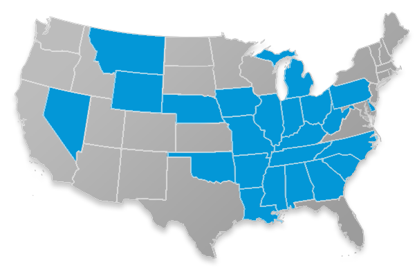 GUARANTEE TRUST LIFE GTL Home Healthcare coverage map