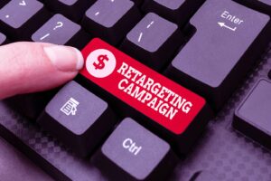 Retargeting campaign - finger pushing keys